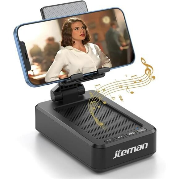 Bluetooth Speaker Phone Stand Adjustable Holder for iPhone iPad Samsung Desk - Picture 1 of 7